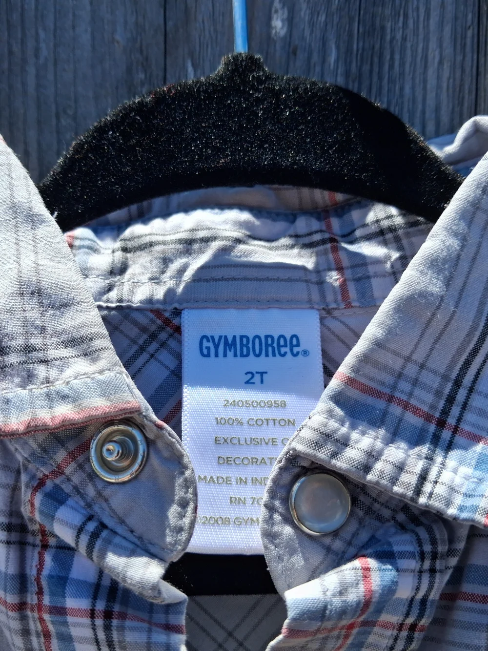 Vintage Children’s Shirt Sz 3T Plaid Pearl Snap Boy Western Kids